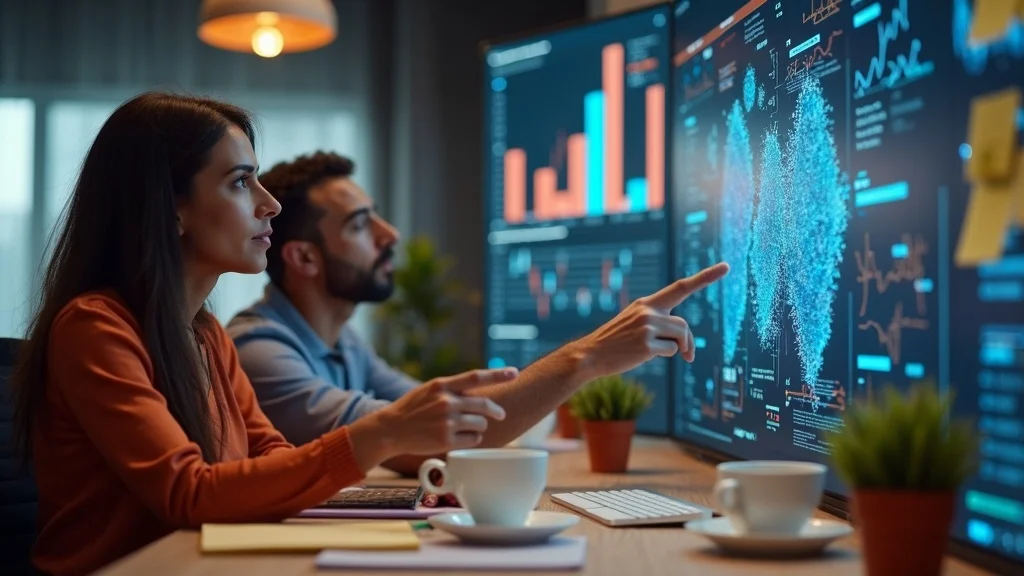 Marketing professionals using ai marketing automation for customer journey mapping and strategy collaboration